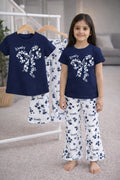 (3Y–12Y )  Girls Soft Printed Top & Pants Set