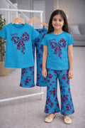 (3Y–12Y )  Girls Soft Printed Top & Pants Set