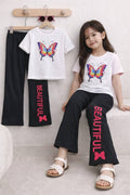 (3Y–12Y )  Girls Soft Printed Top & Pants Set