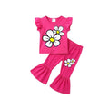 ( 1–7 Years)  Girls DTF Print Outfit – Soft Cotton Top & Flare Pant Set