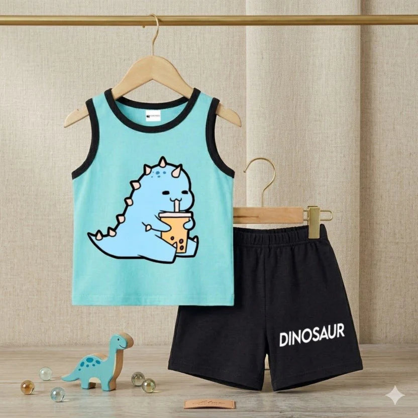 ( 1–7 Years) Premium Kids DTF Print Summer Combo Set – Cartoon Edition     (  R V )