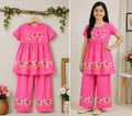 (3Y–12Y ) Girls Soft Printed Top & Pants Set