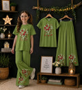 (3Y–12Y ) Girls Soft Printed Top & Pants Set